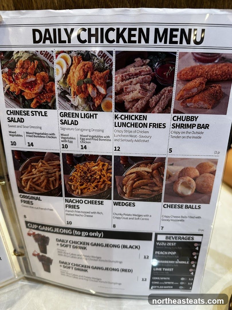 DAILY CHICKEN MENU