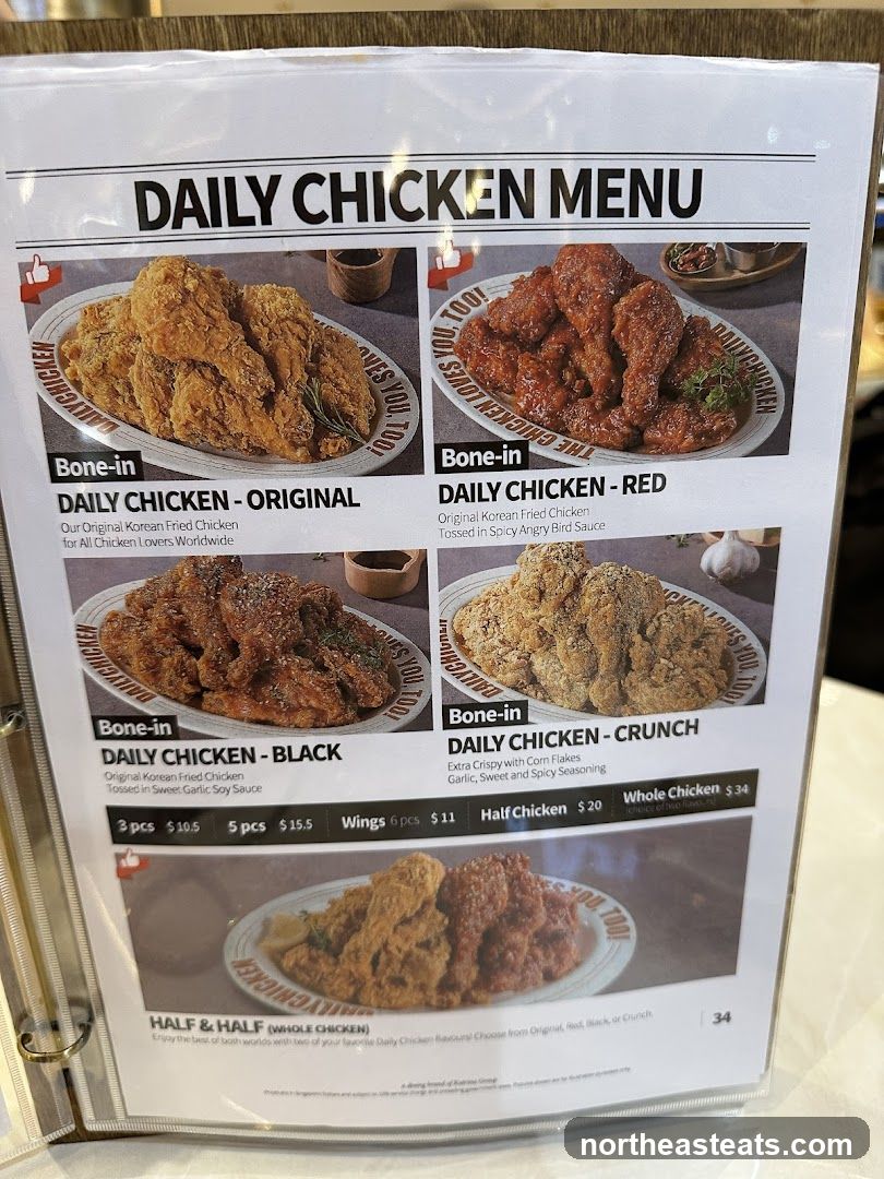 DAILY CHICKEN MENU