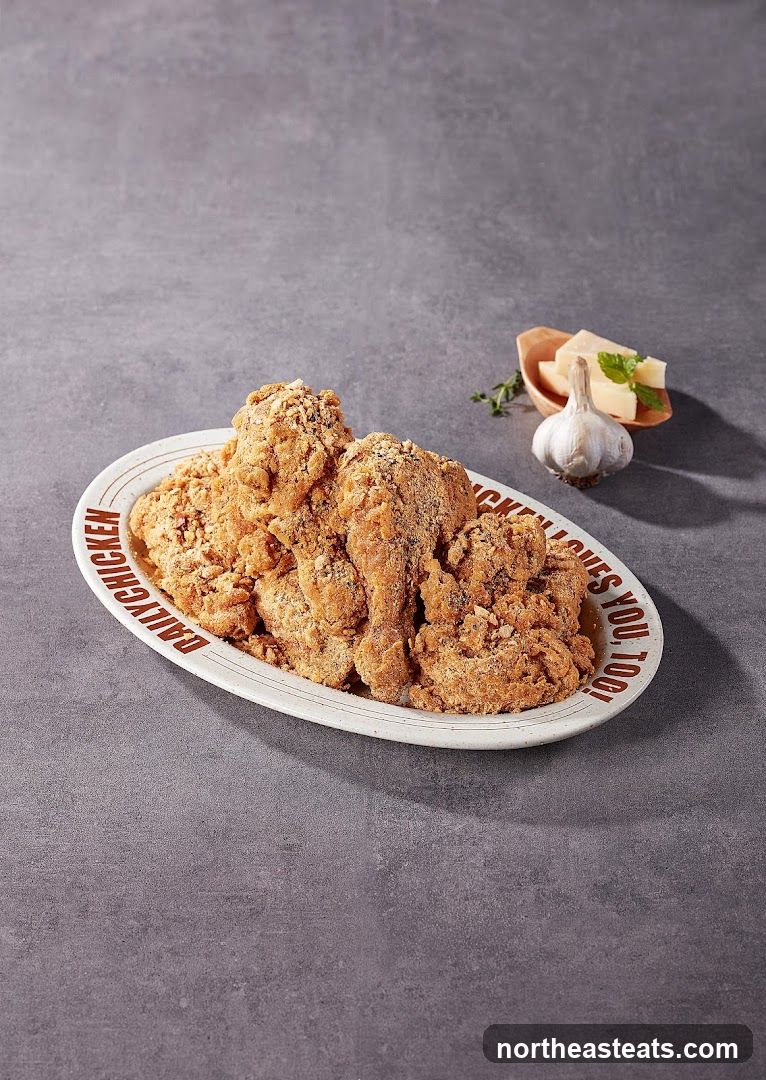 Fried Chicken with Garlic and Cheese