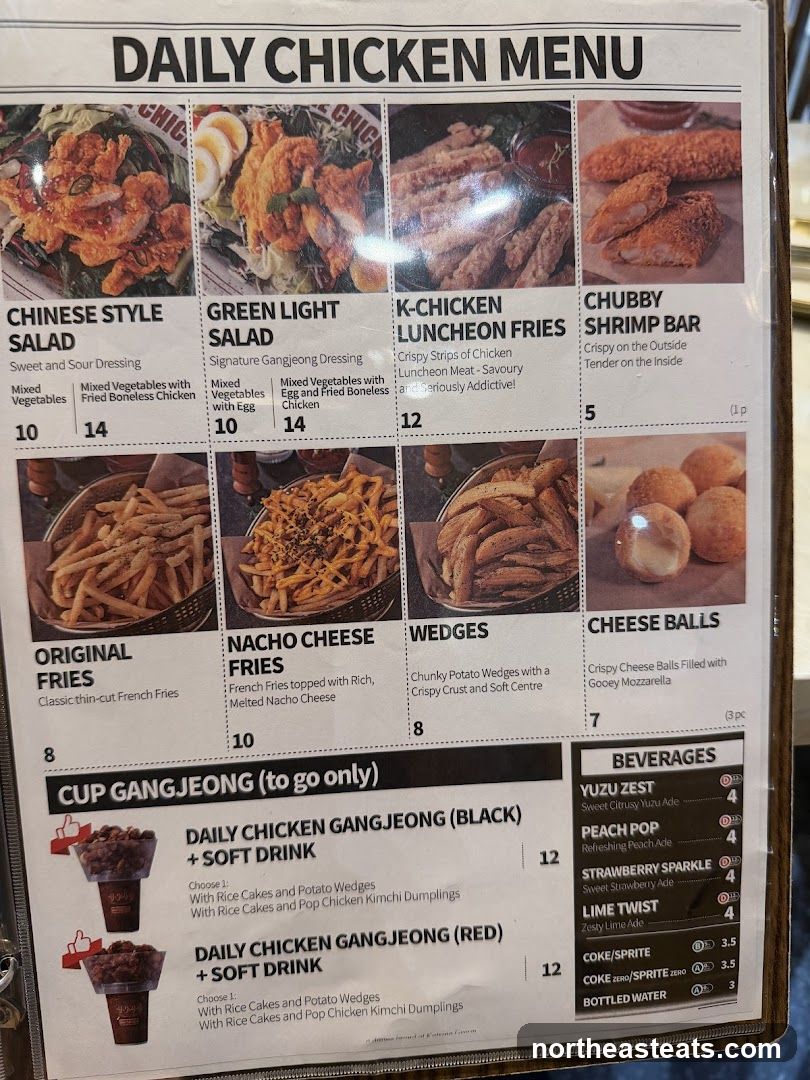 DAILY CHICKEN MENU