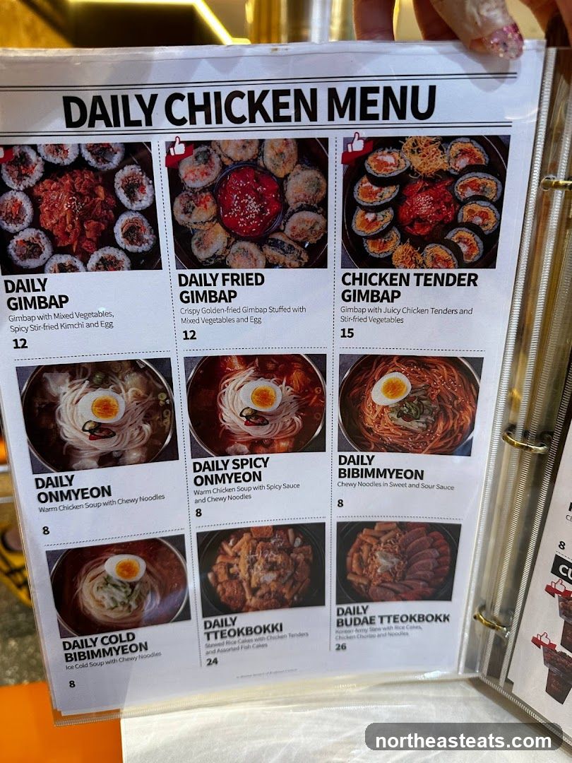 DAILY CHICKEN MENU