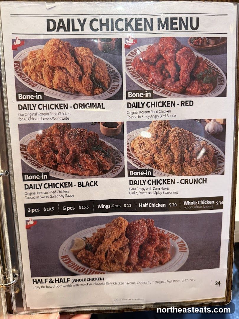 DAILY CHICKEN MENU