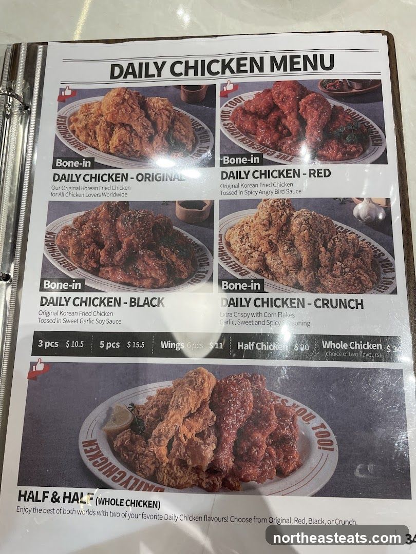 DAILY CHICKEN MENU