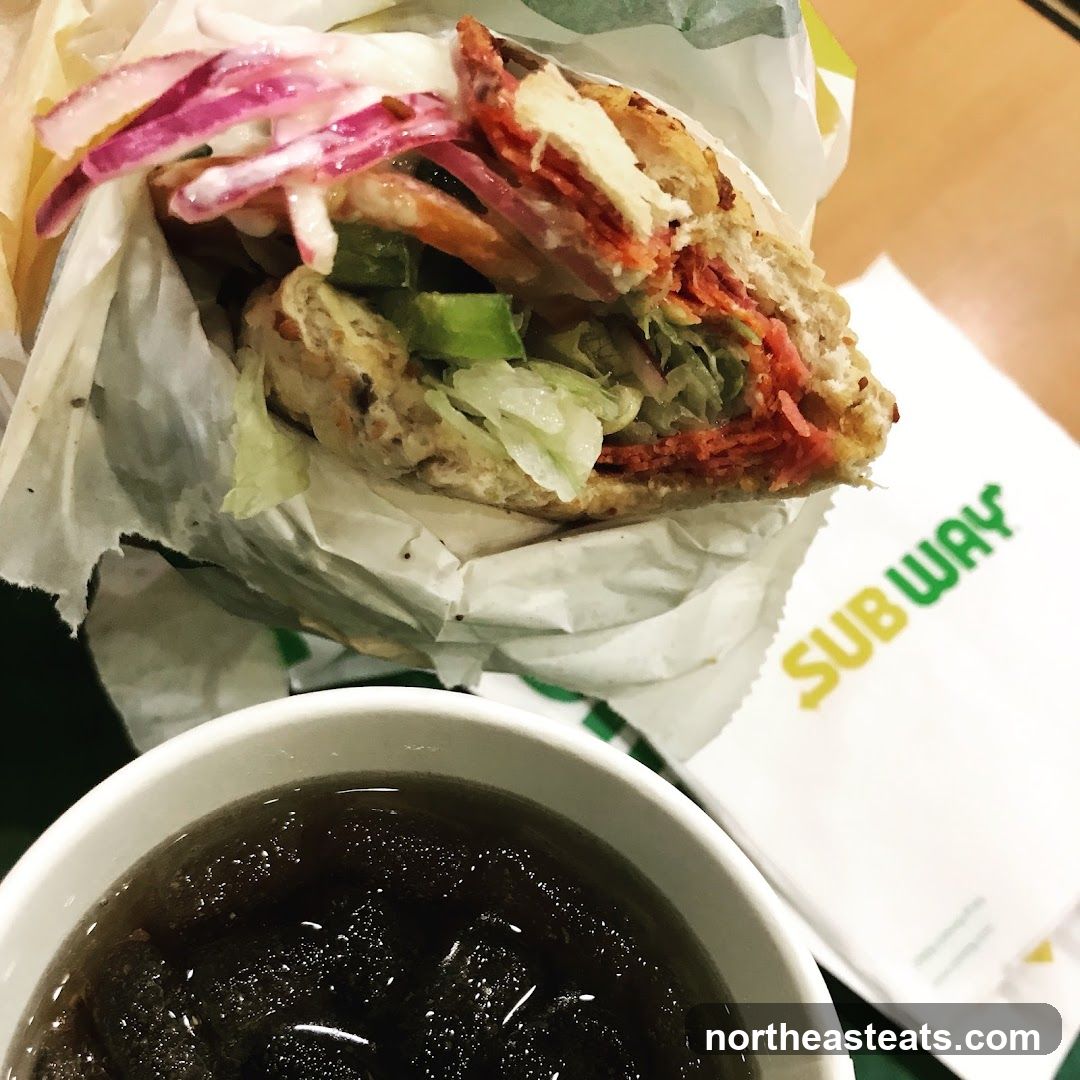 Subway Sandwich and Drink