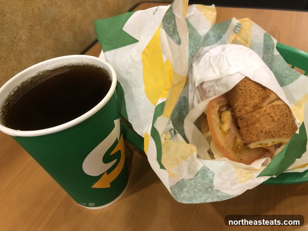 Subway Drink and Sandwich