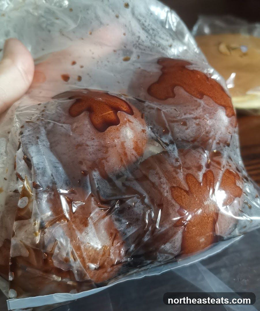 Brown baked goods in a plastic bag