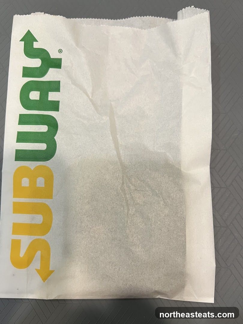 Subway paper bag