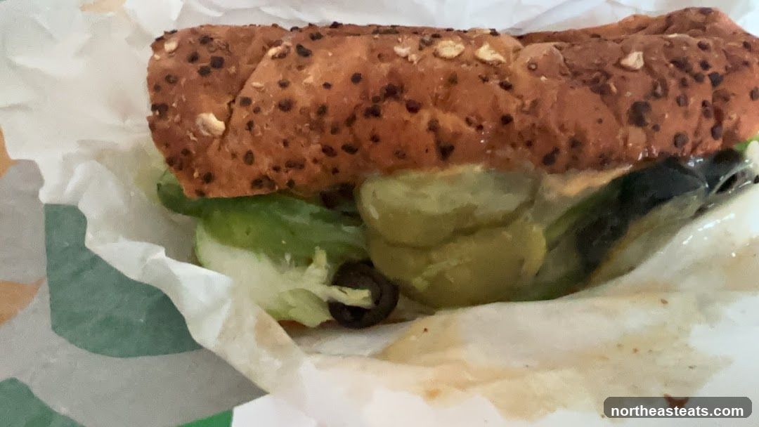 Sub Sandwich with Pickles and Olives