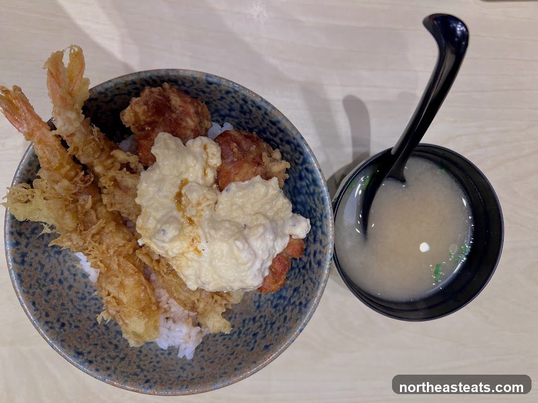Tempura Donburi and Miso Soup