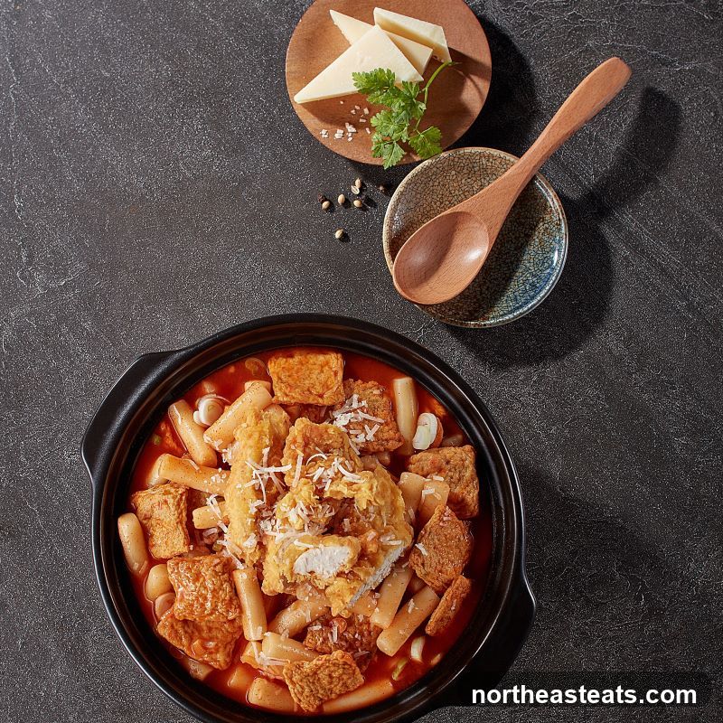 Korean Stew with Fried Chicken and Tofu