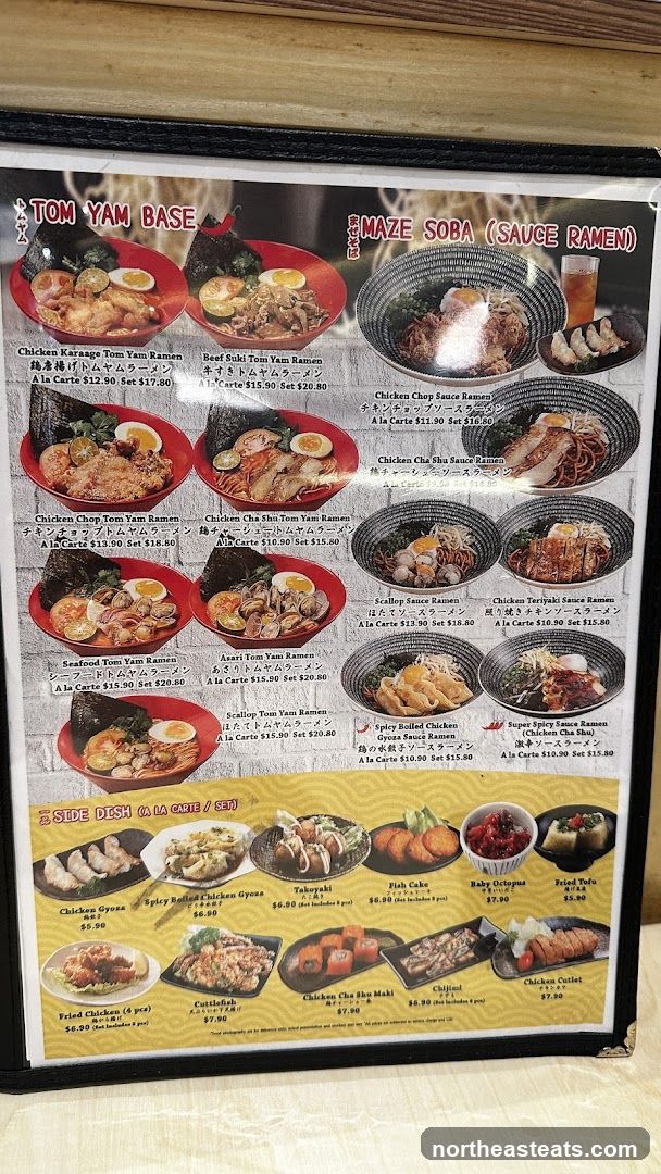 Ramen Menu