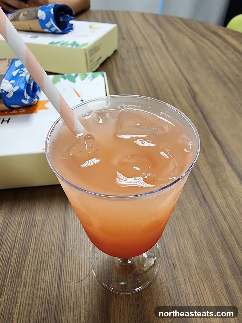 Pink Drink with Straw