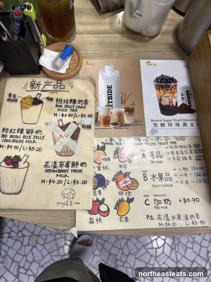 Young Tea Menu