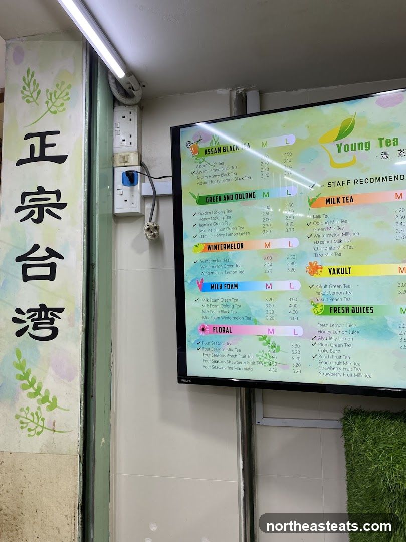 Young Tea Menu