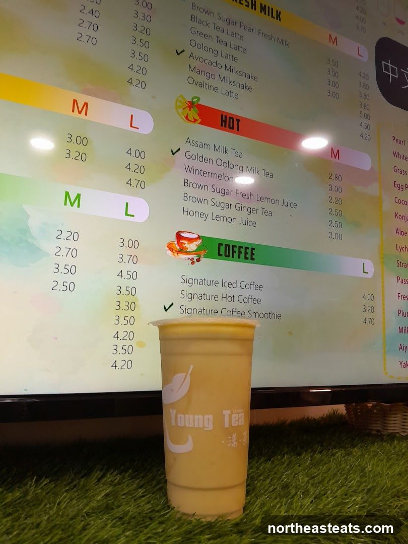 Young Tea Menu and Drink