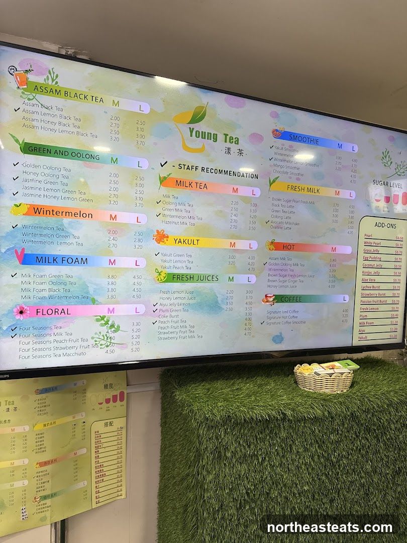 Young Tea Menu