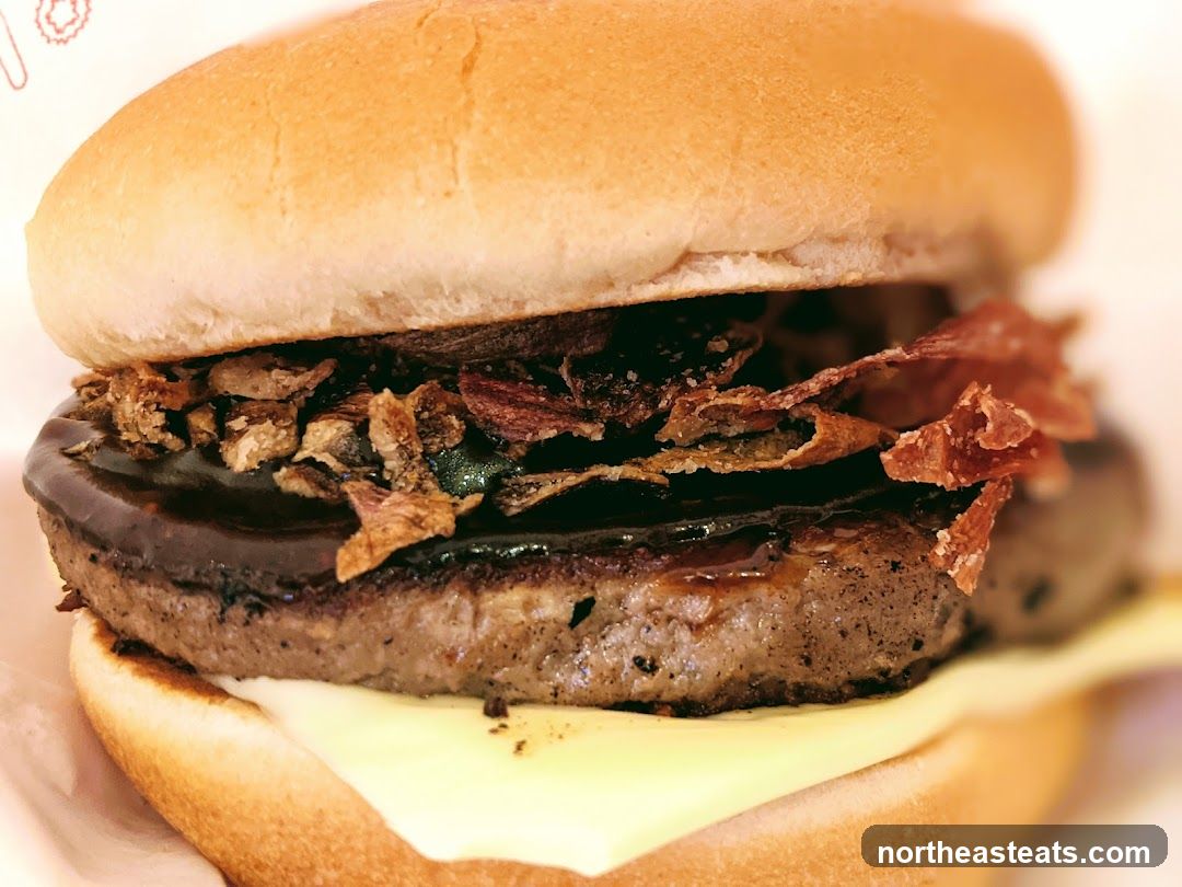 Burger with Bacon and Crispy Onions