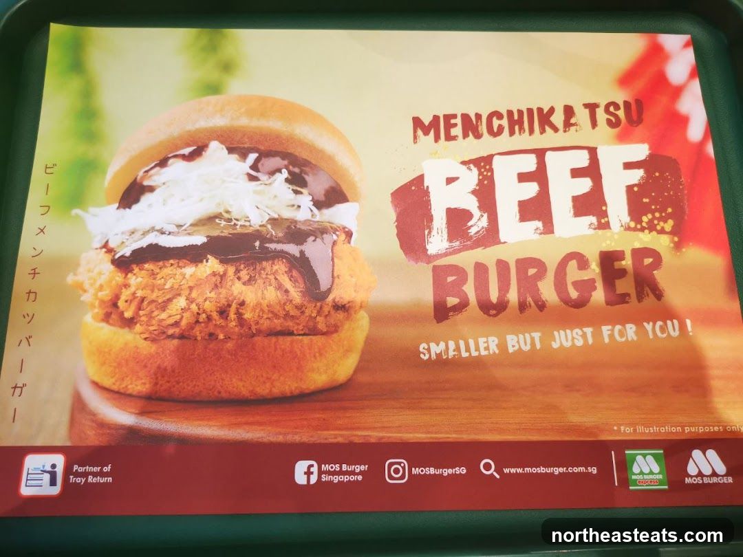 Menchikatsu Beef Burger Advertisement