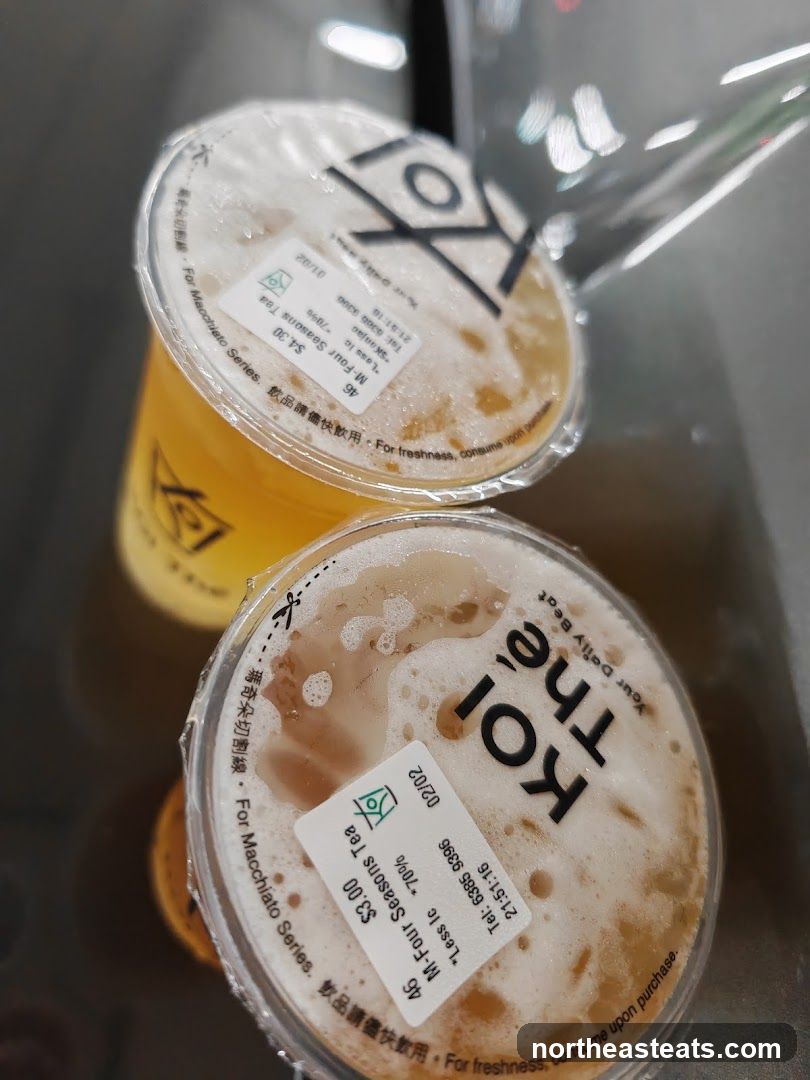 Two cups of bubble tea