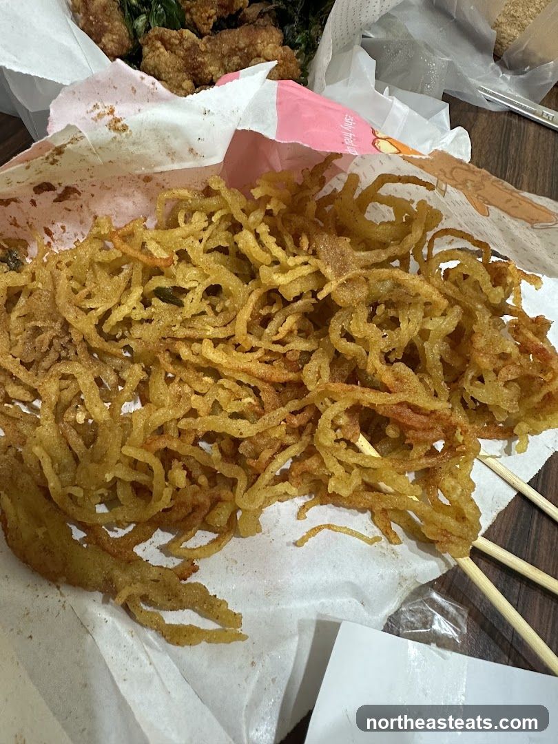 Fried Enoki Mushrooms