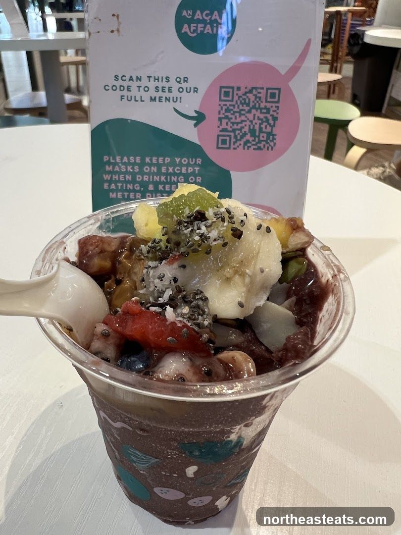 Açaí Bowl with QR Code Menu
