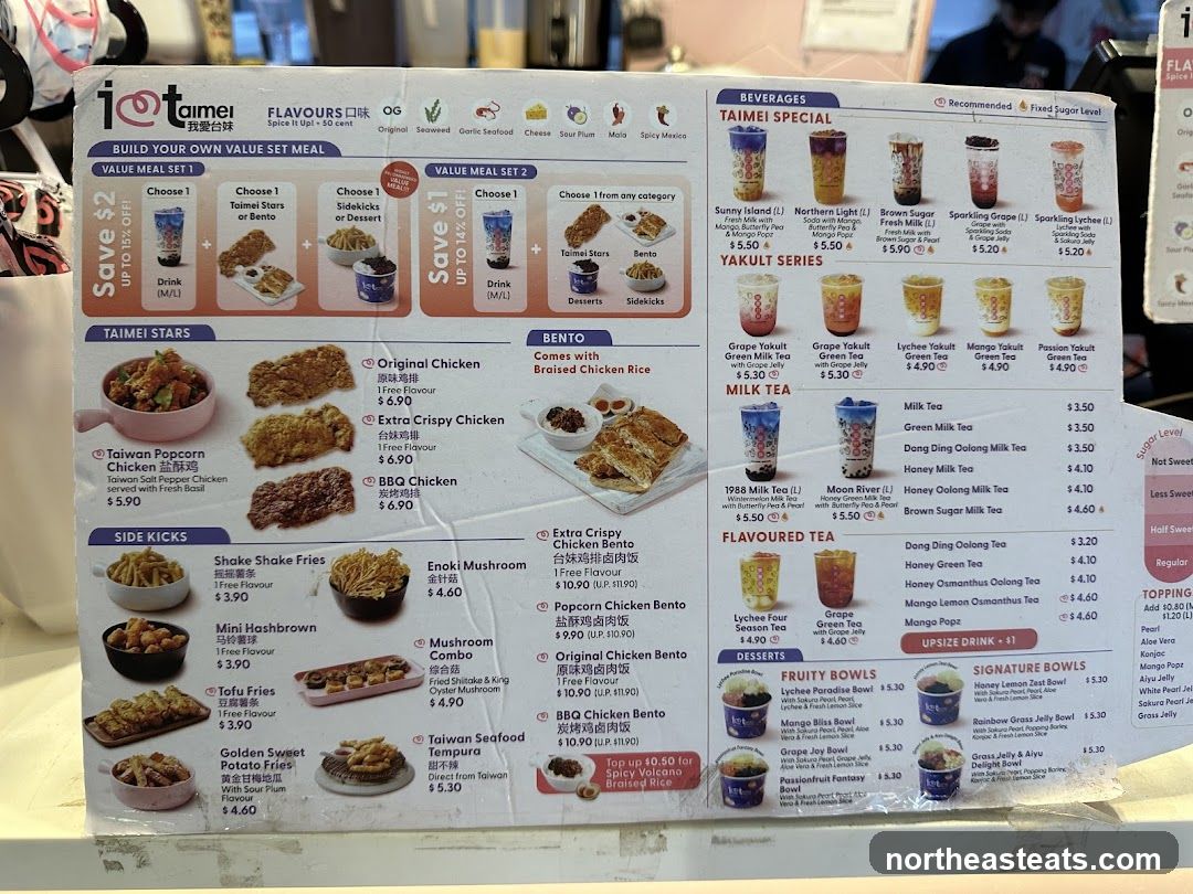 Tai Mei Menu