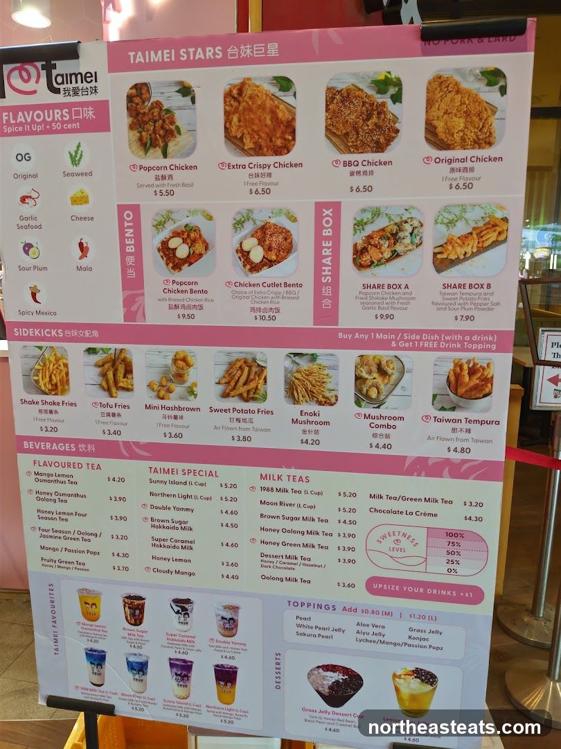 TAIMEI STARS Menu