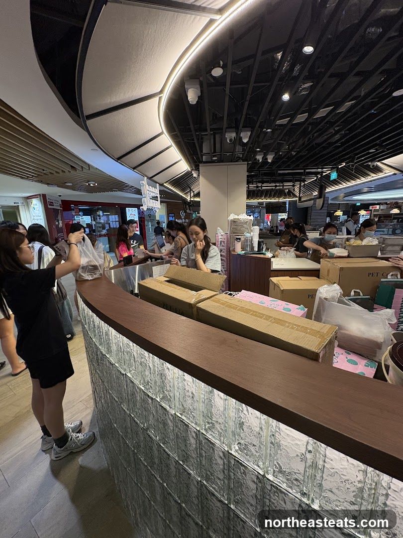 People at a counter