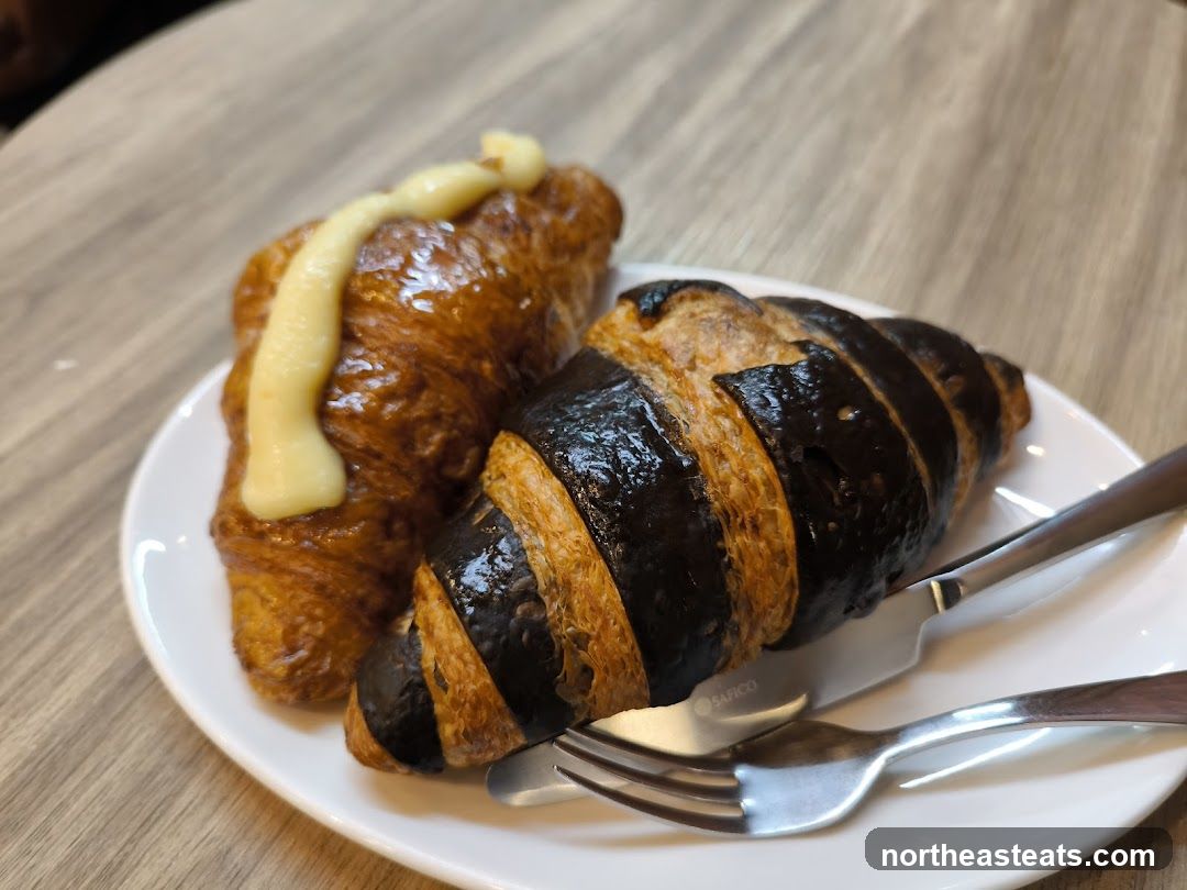 Croissants on a Plate