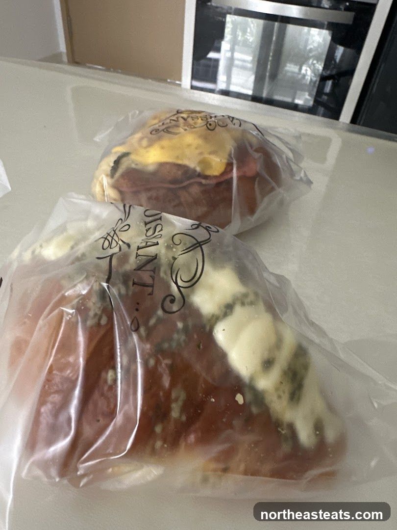 Two pastries in plastic packaging