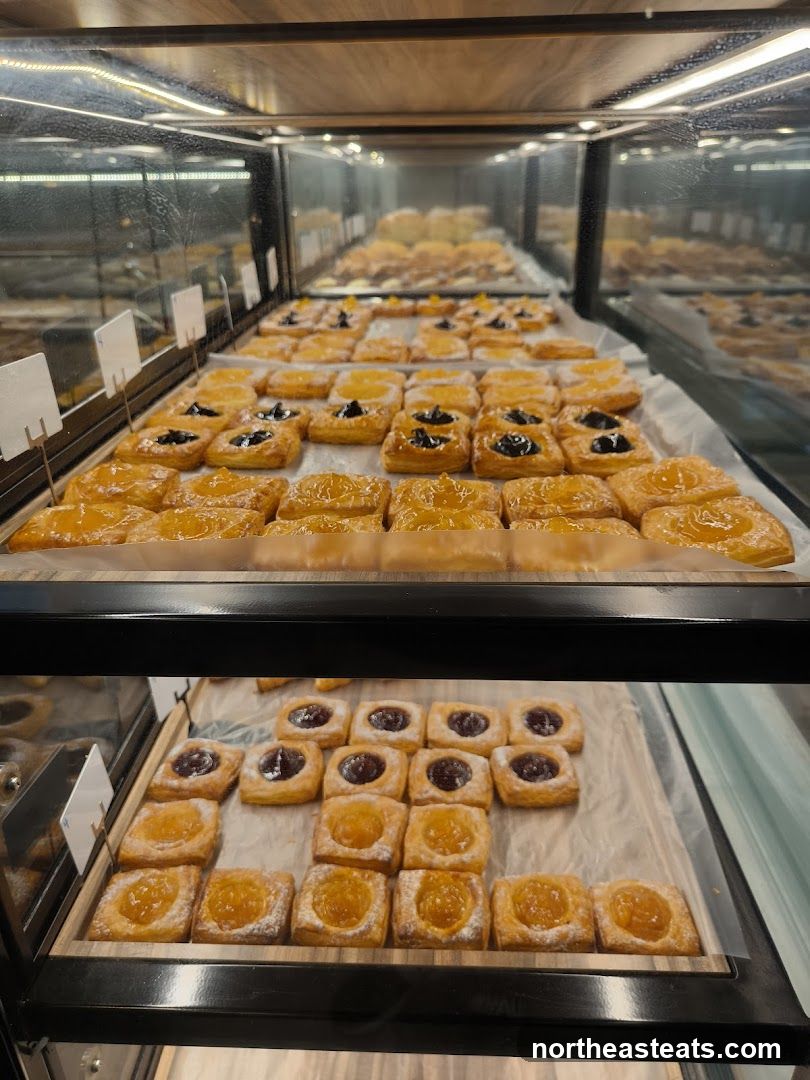 Pastries in a Display Case