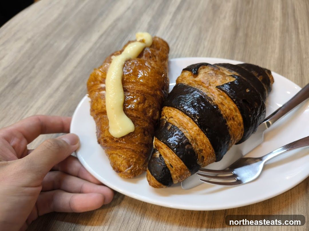 Croissants on a Plate