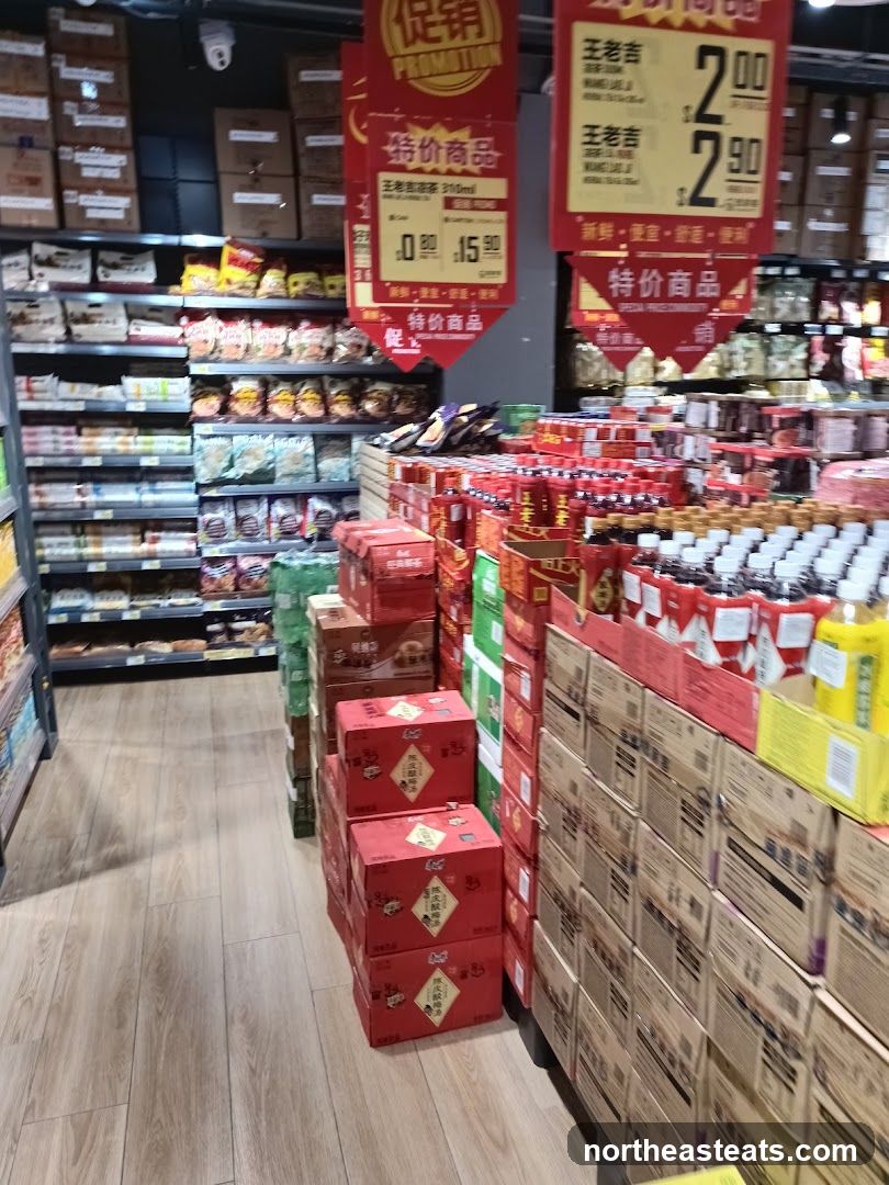 Supermarket Aisles with Promotions