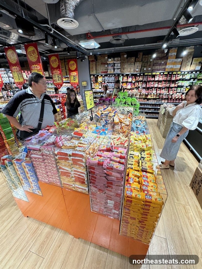 Snack Aisle in a Supermarket