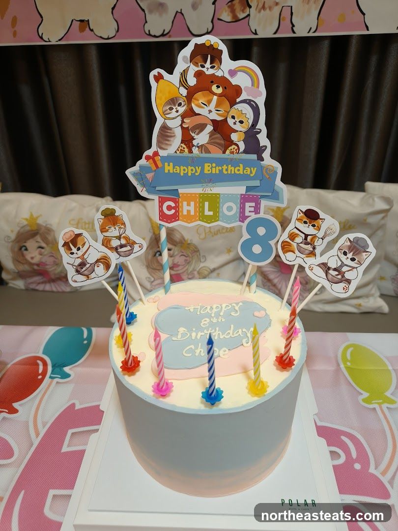 Birthday Cake with Cat Toppers