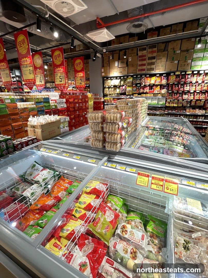Frozen Food Aisles in a Supermarket