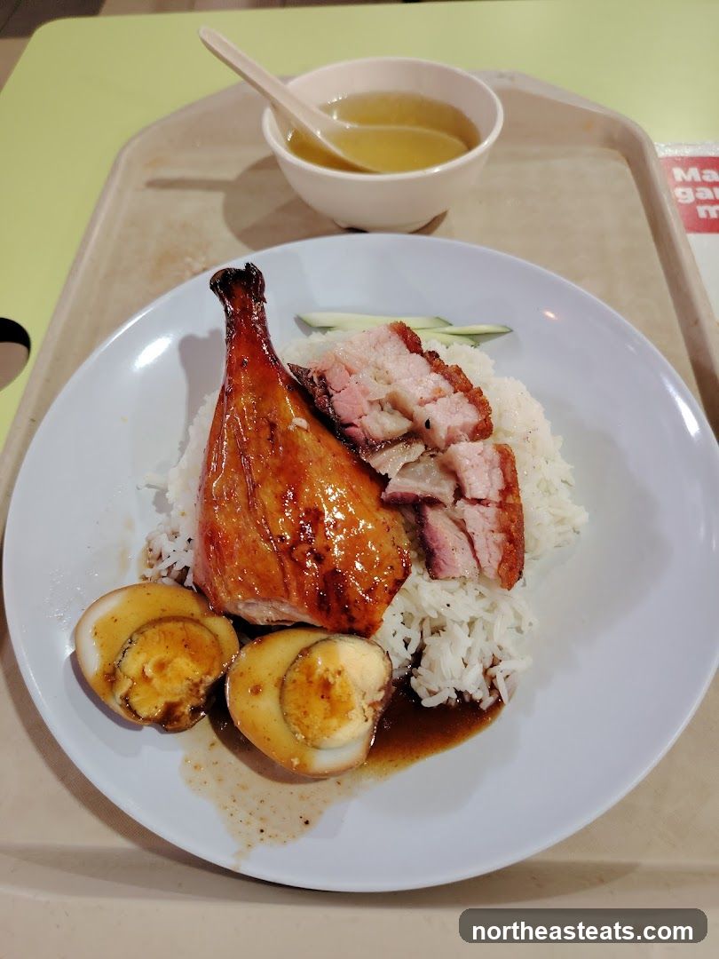 Roasted Duck and Crispy Pork Rice