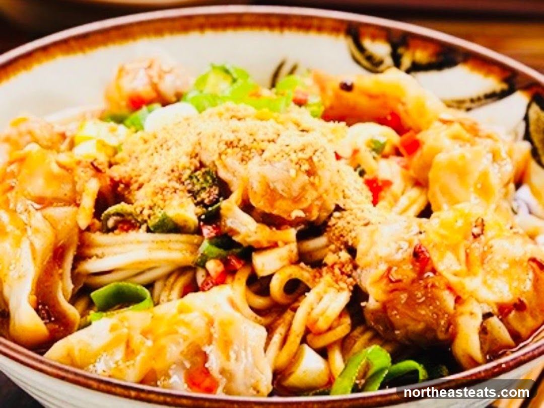 Noodle Dish with Shrimp and Scallions