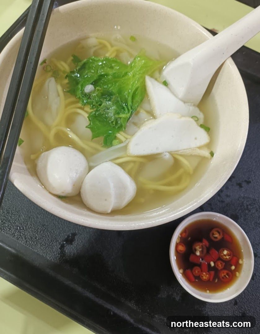 Noodle Soup with Fish Balls and Fish Slices
