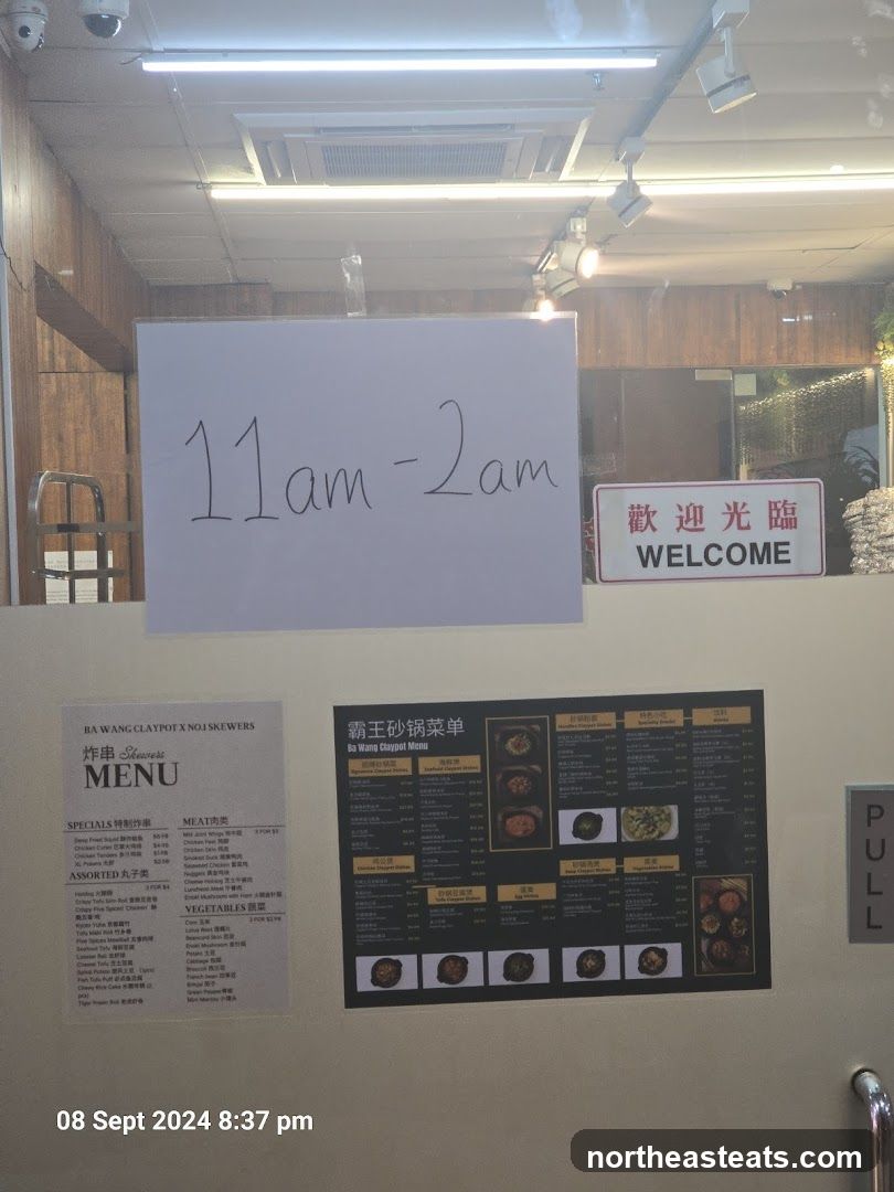 Restaurant Hours and Menus