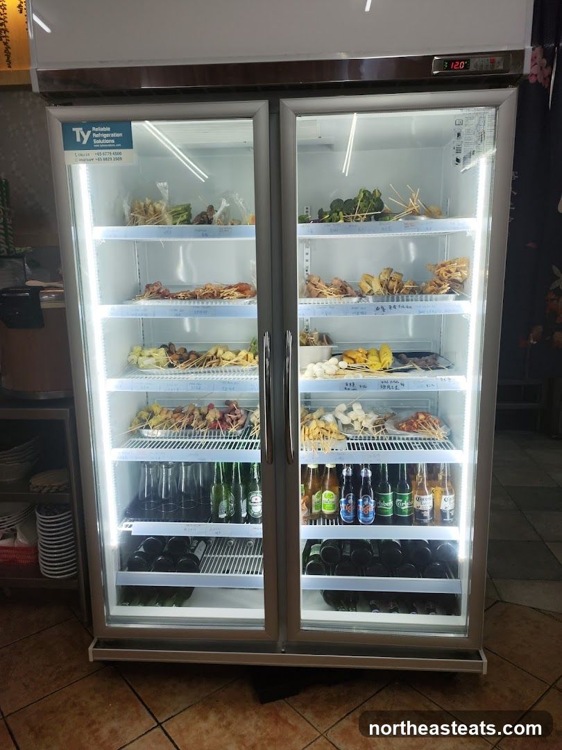 Refrigerator with Food and Drinks