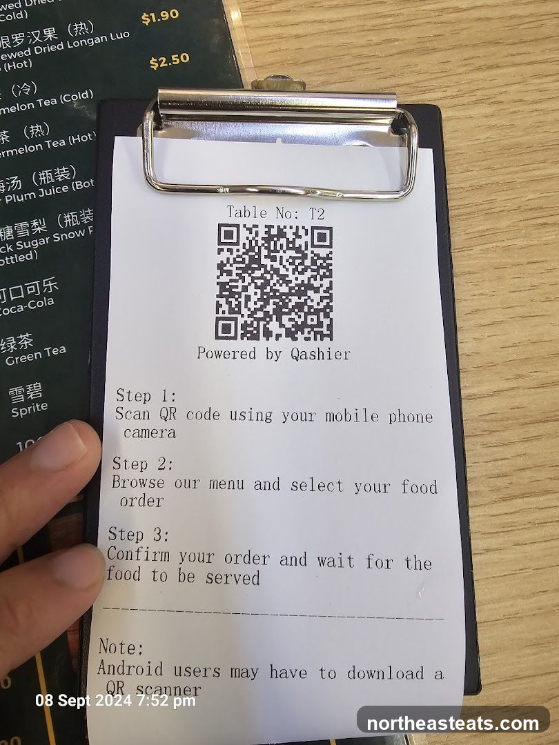 Menu and Ordering Instructions