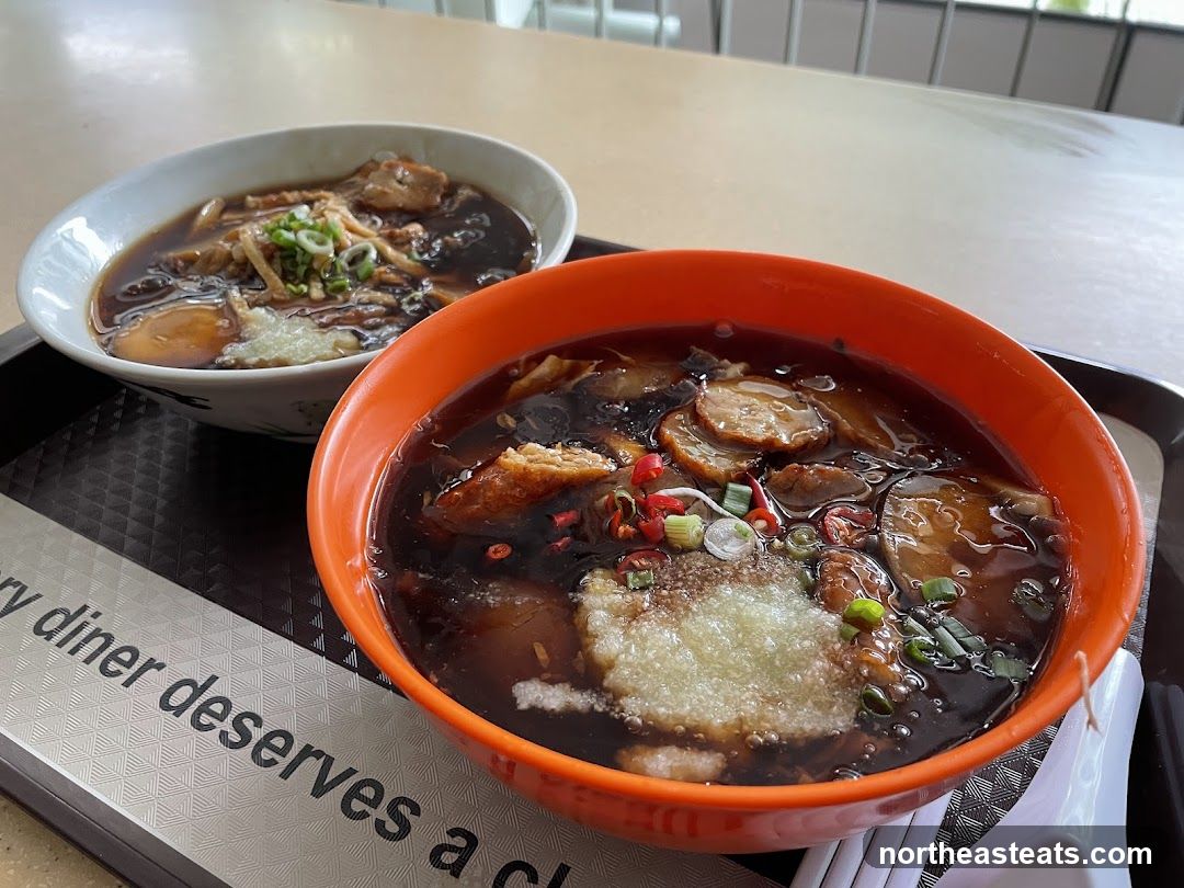 Two bowls of noodle soup