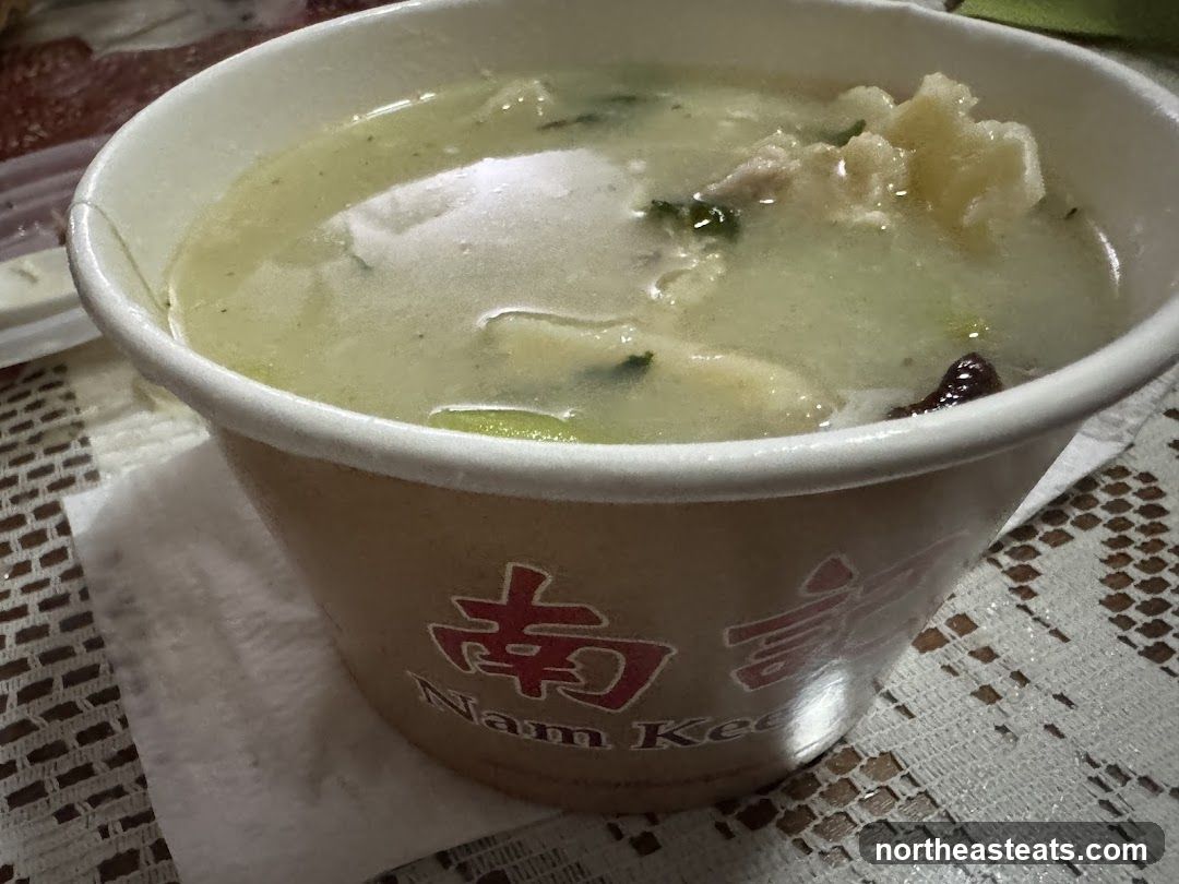 Soup in a to-go container