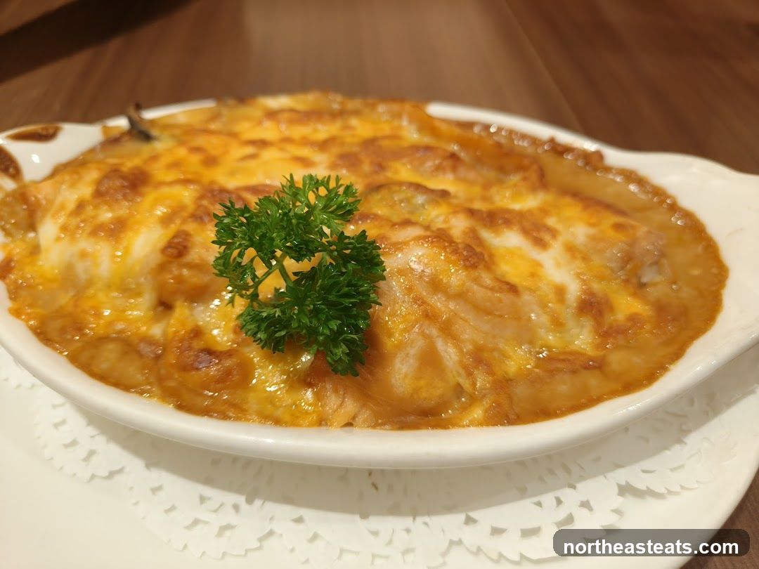 Baked Dish with Cheese and Parsley