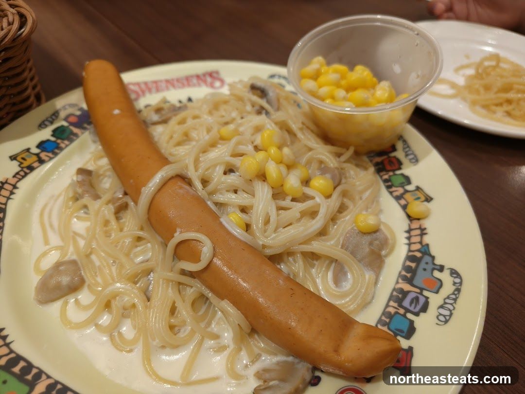 Spaghetti with Sausage and Corn
