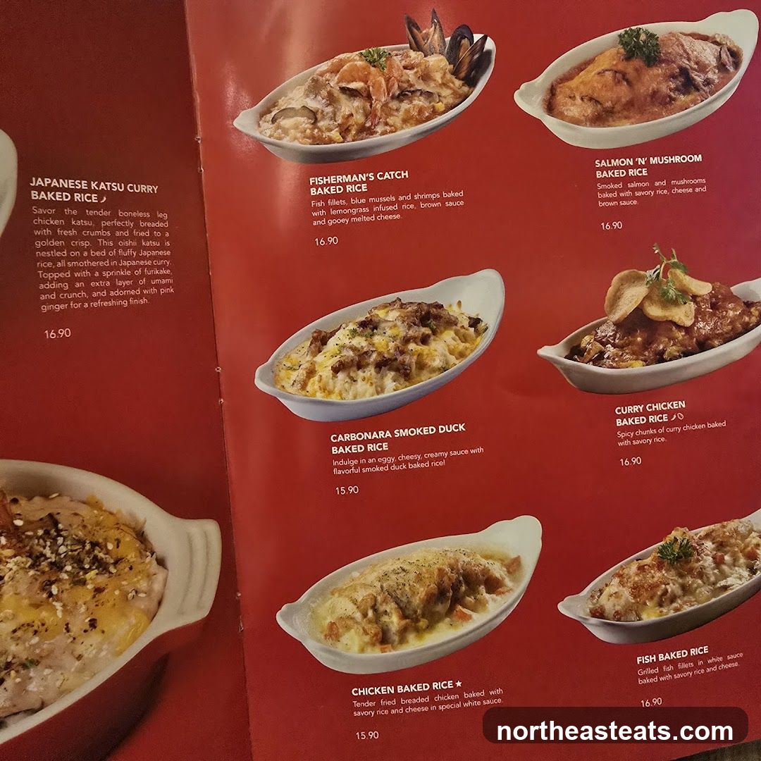 Baked Rice Menu