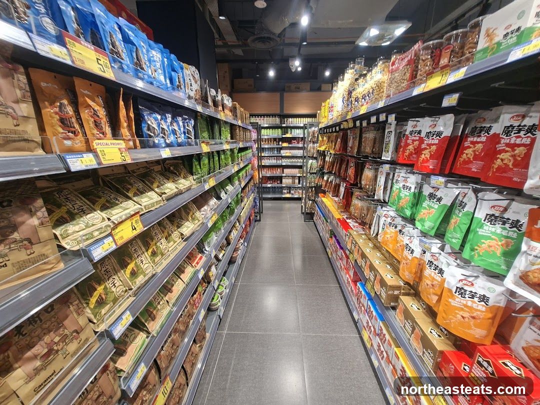 Snack Aisle in a Supermarket