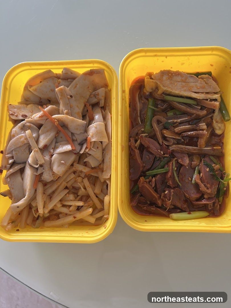 Two containers of food