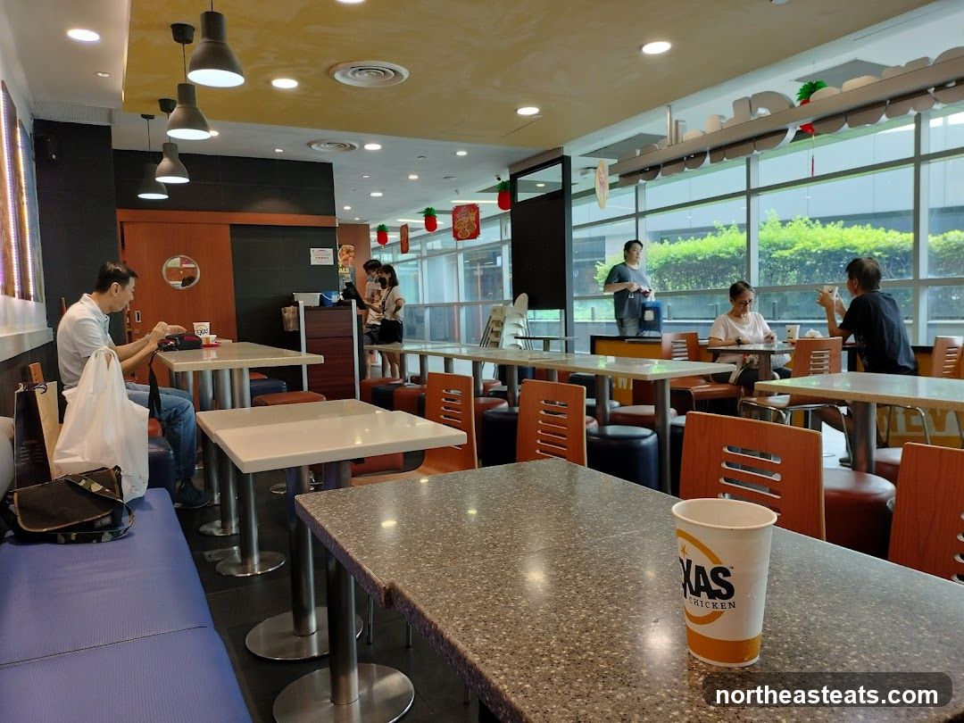 Interior of a fast-food restaurant